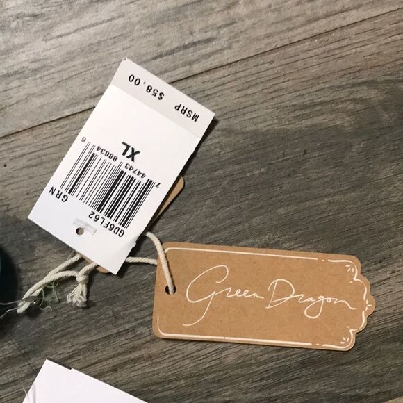 Green dragon tank top or swim suit cover up. NWT - Picture 3 of 3